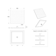 Load image into Gallery viewer, Soffione Acciaio Quadro 300Mm X 300Mm
