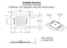 Load image into Gallery viewer, Soffione Acciaio Incasso Con Lame 490Mm X 360Mm
