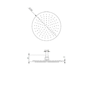 Soffione Ottone Tondo D.250Mm