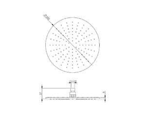 Soffione Ottone Tondo D.300Mm